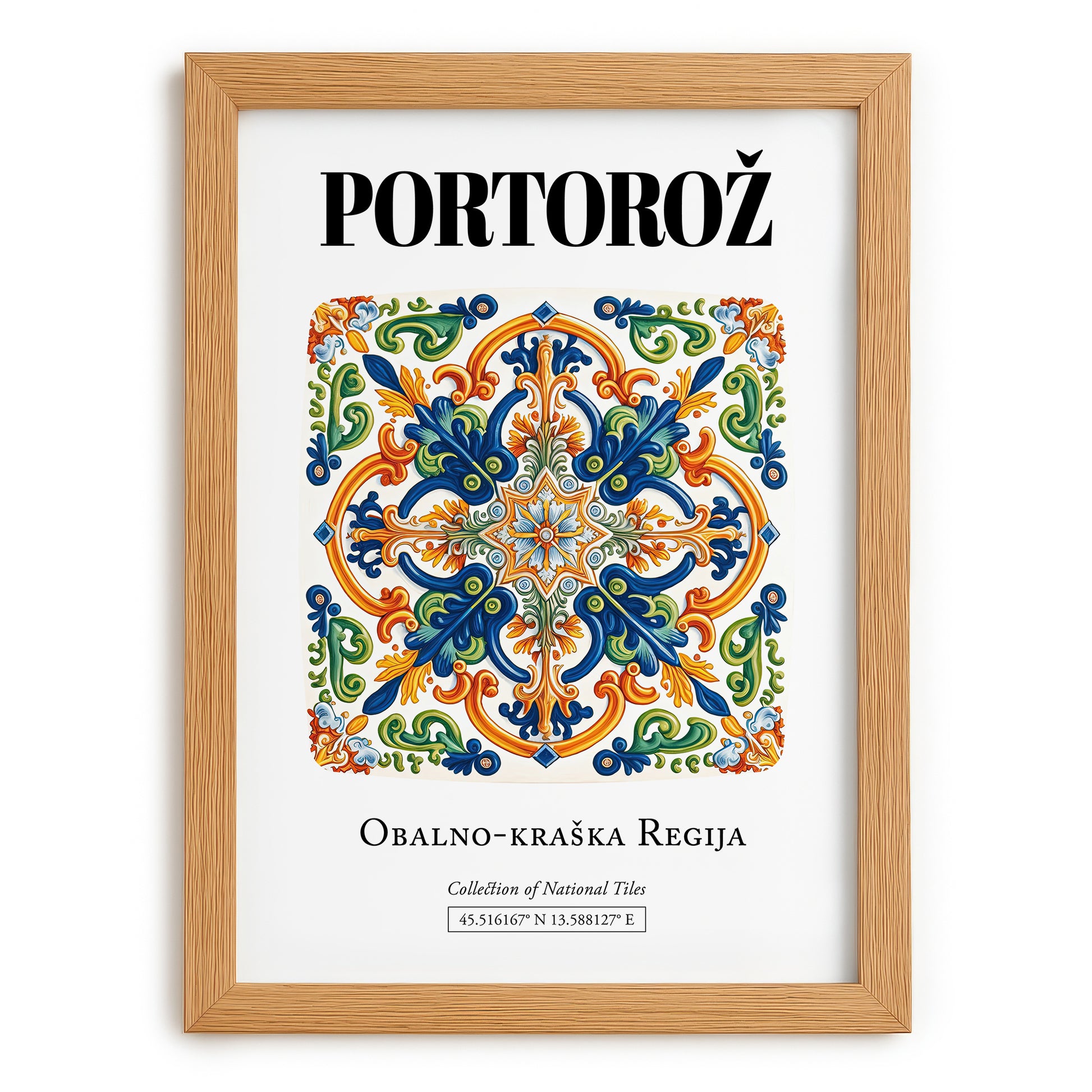 Portorož, Slovenia – Global Wall Art, set in oak frame