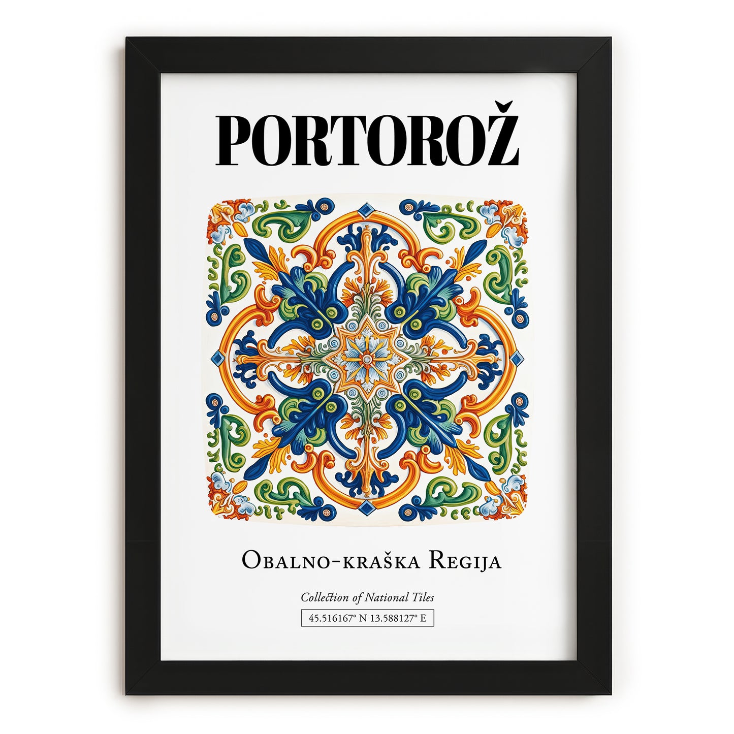 Portorož, Slovenia – Global Wall Art, in sleek black frame