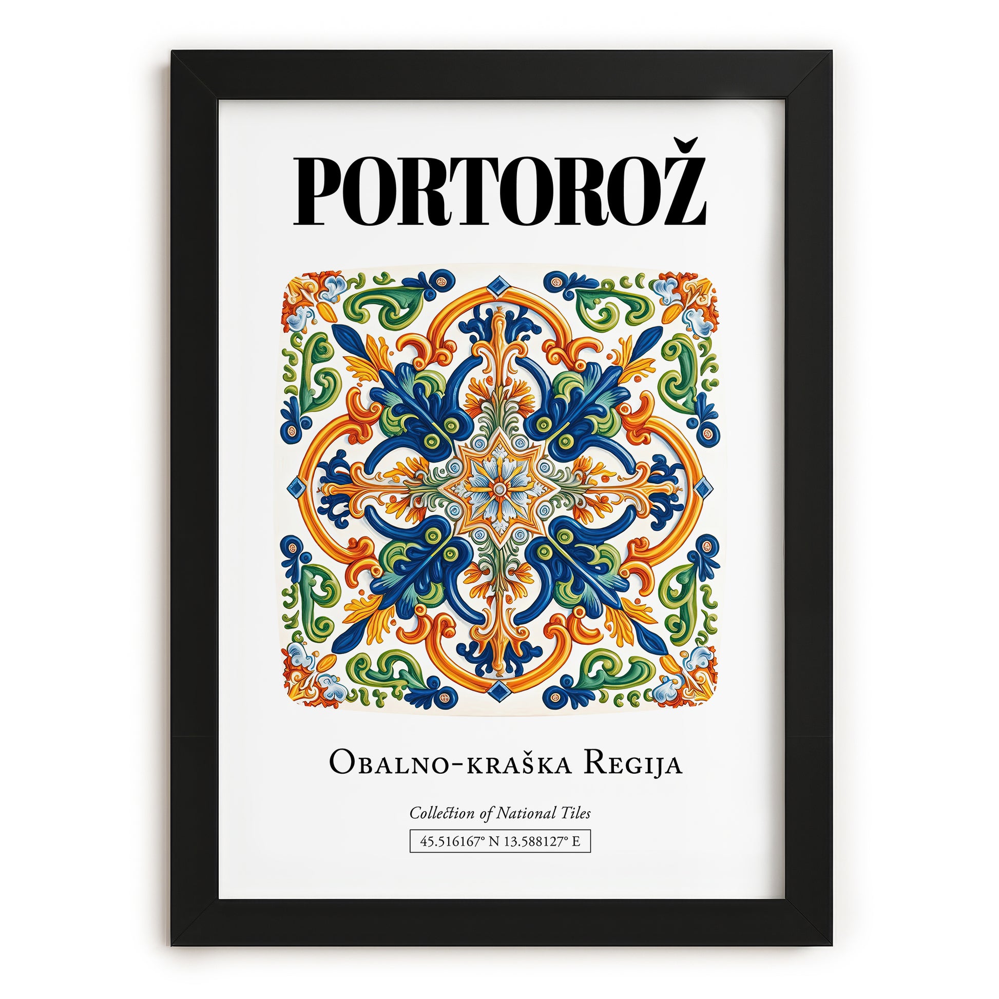 Portorož, Slovenia – Global Wall Art, in sleek black frame