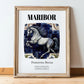Maribor, Slovenia – Travel Print, in wooden frame leaning on the floor