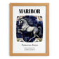 Maribor, Slovenia – Travel Print, set in oak frame