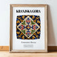 Kranjska Gora, Slovenia – Travel Print, in wooden frame leaning on the floor