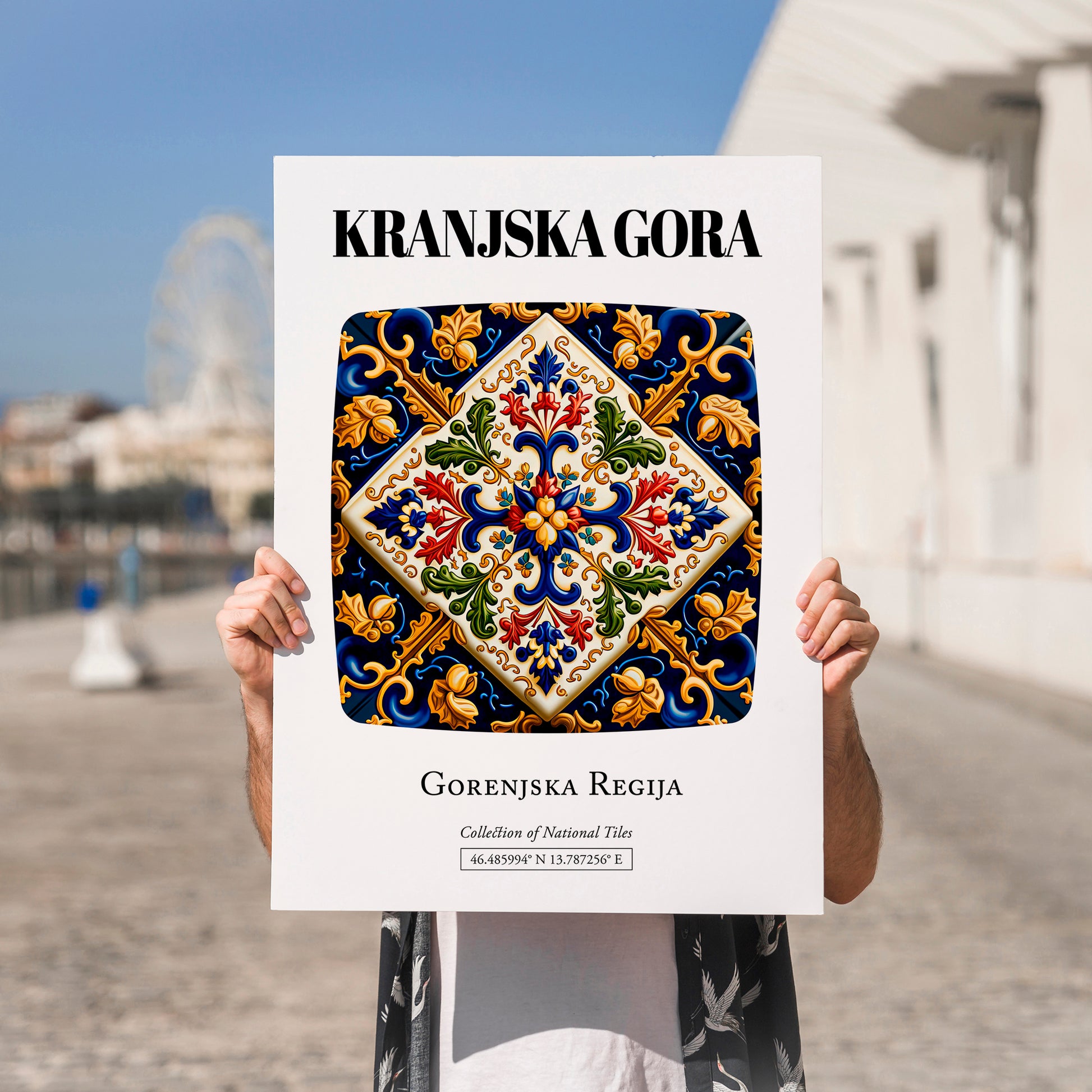 Kranjska Gora, Slovenia – Travel Print, no-text version framed in wood