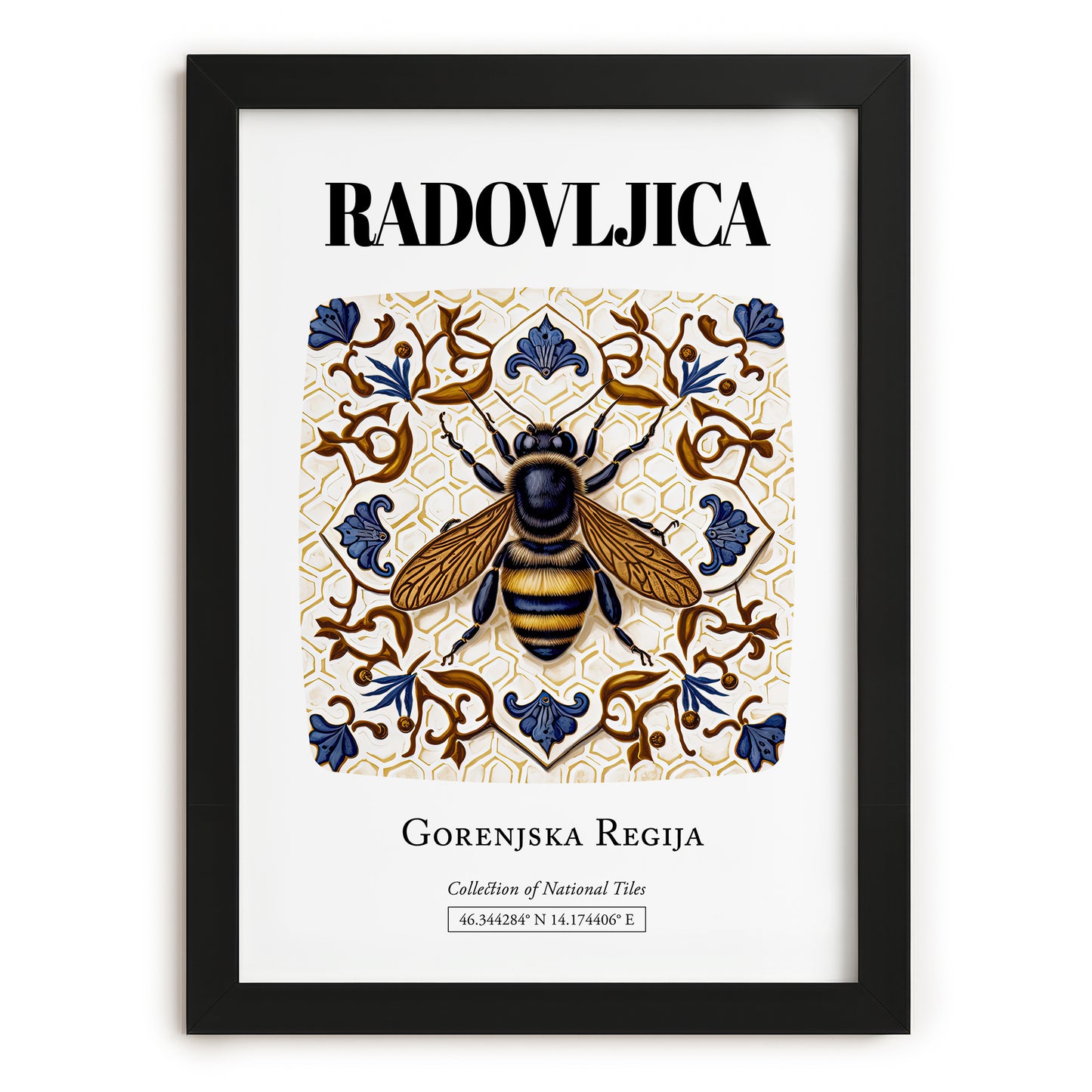 Radovljica, Slovenia – Away From Home Poster, in sleek black frame