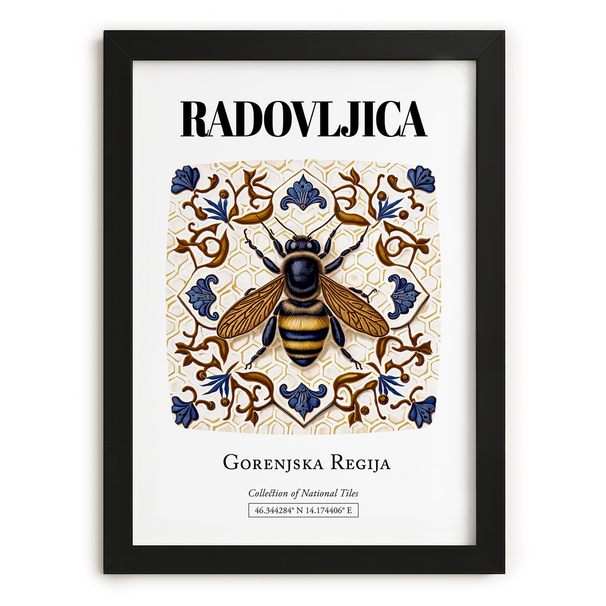 Radovljica, Slovenia – Away From Home Poster, in sleek black frame