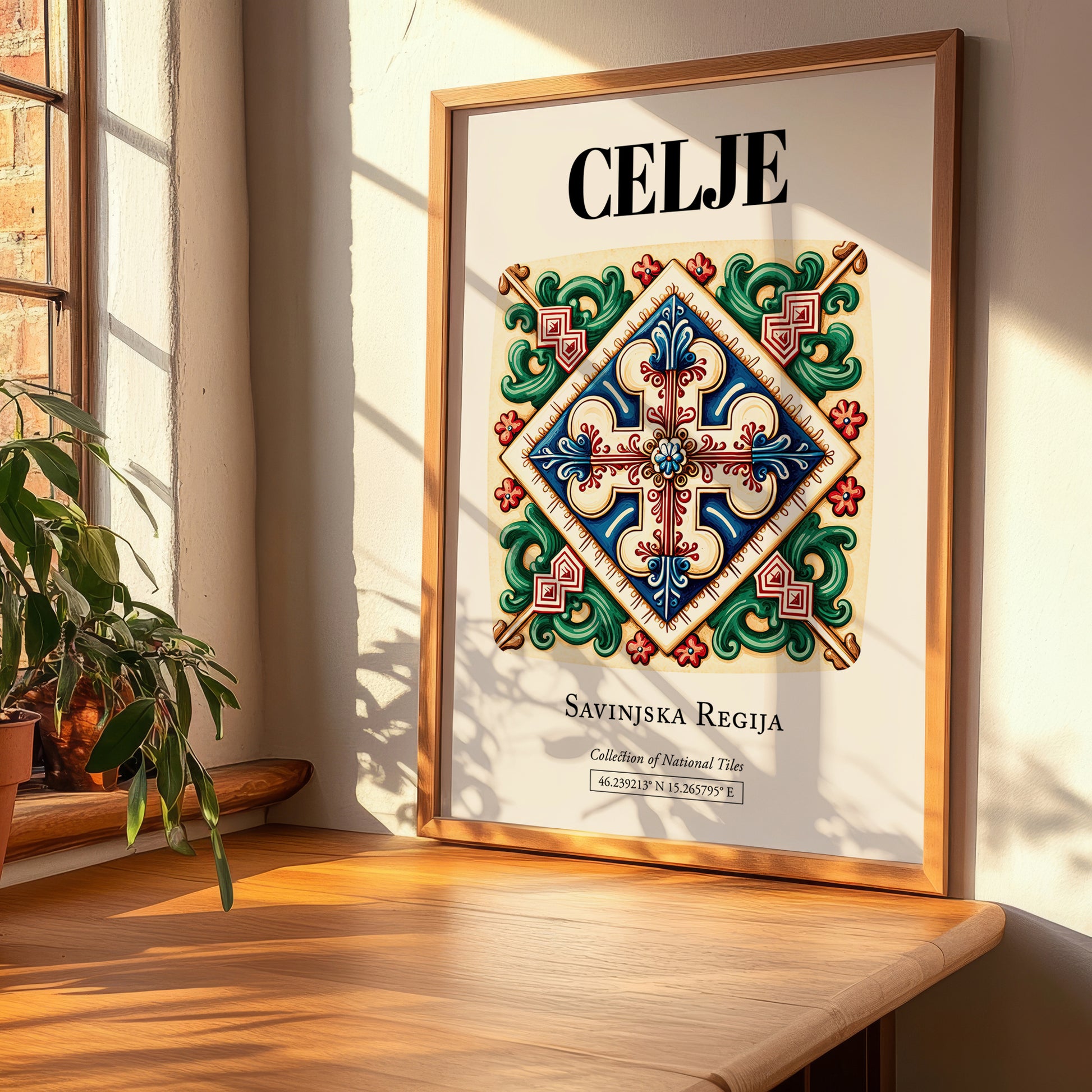Celje, Slovenia – Minimalist Travel Print, clean layout with no caption
