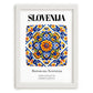 Slovenija, Slovenia – Travel Wall Art, placed in minimal white frame