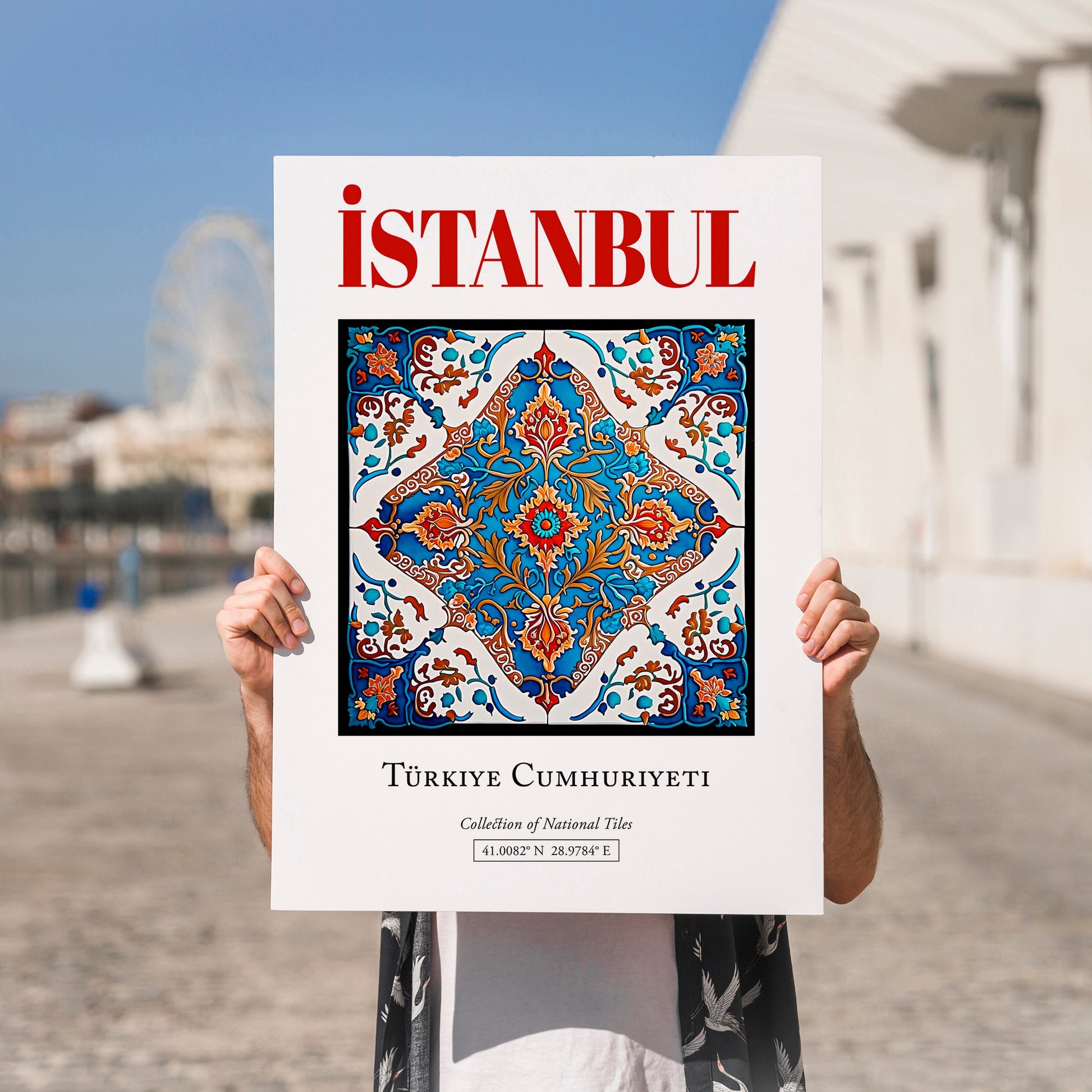 İstanbul, Turkey – Travel Poster, no-text version framed in wood