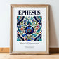 Ephesus, Turkey – Wanderlust-Inspired Poster, in wooden frame leaning on the floor