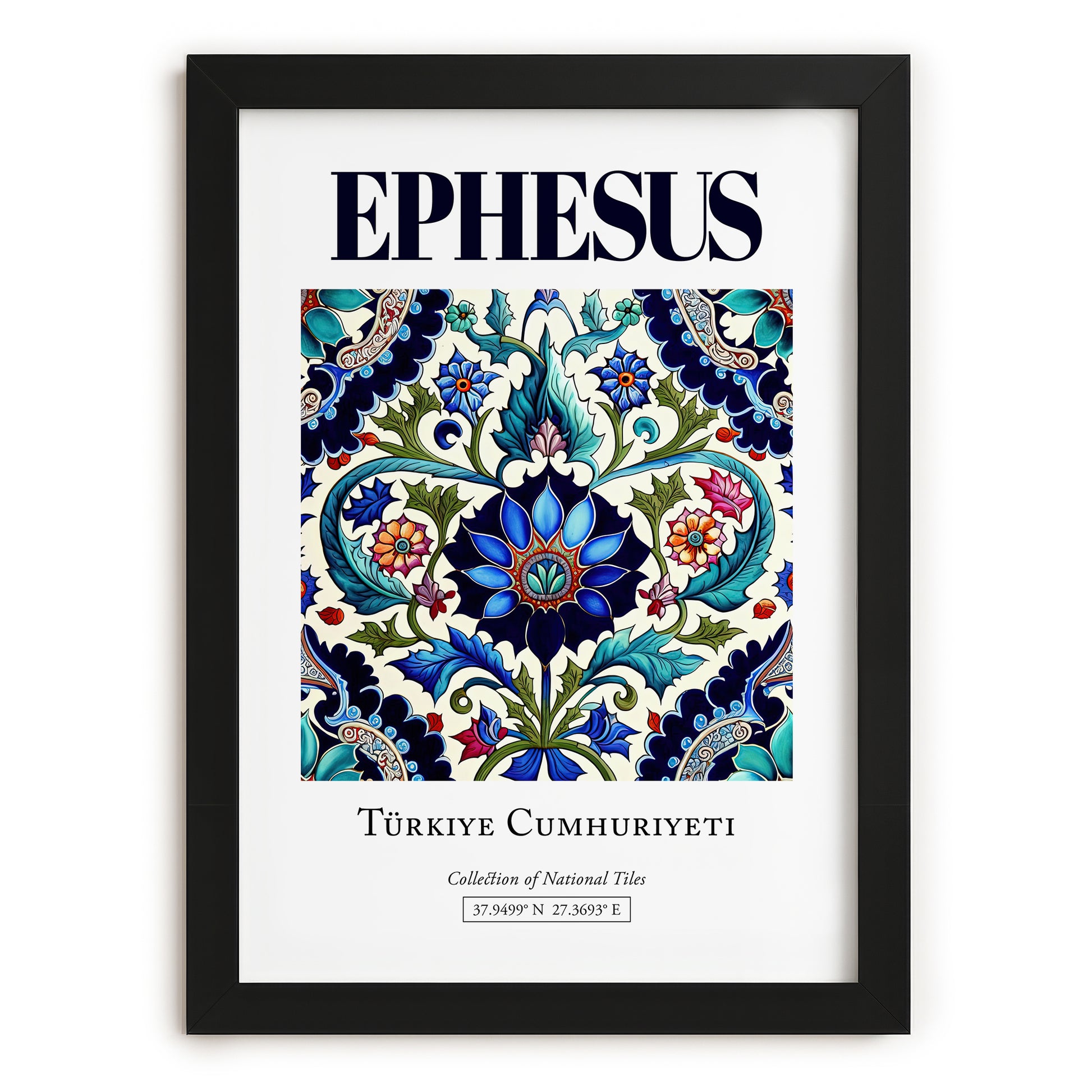 Ephesus, Turkey – Wanderlust-Inspired Poster, in sleek black frame