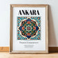 Ankara, Turkey – Travel Destination Art, in wooden frame leaning on the floor