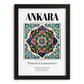Ankara, Turkey – Travel Destination Art, in sleek black frame