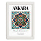 Ankara, Turkey – Travel Destination Art, placed in minimal white frame