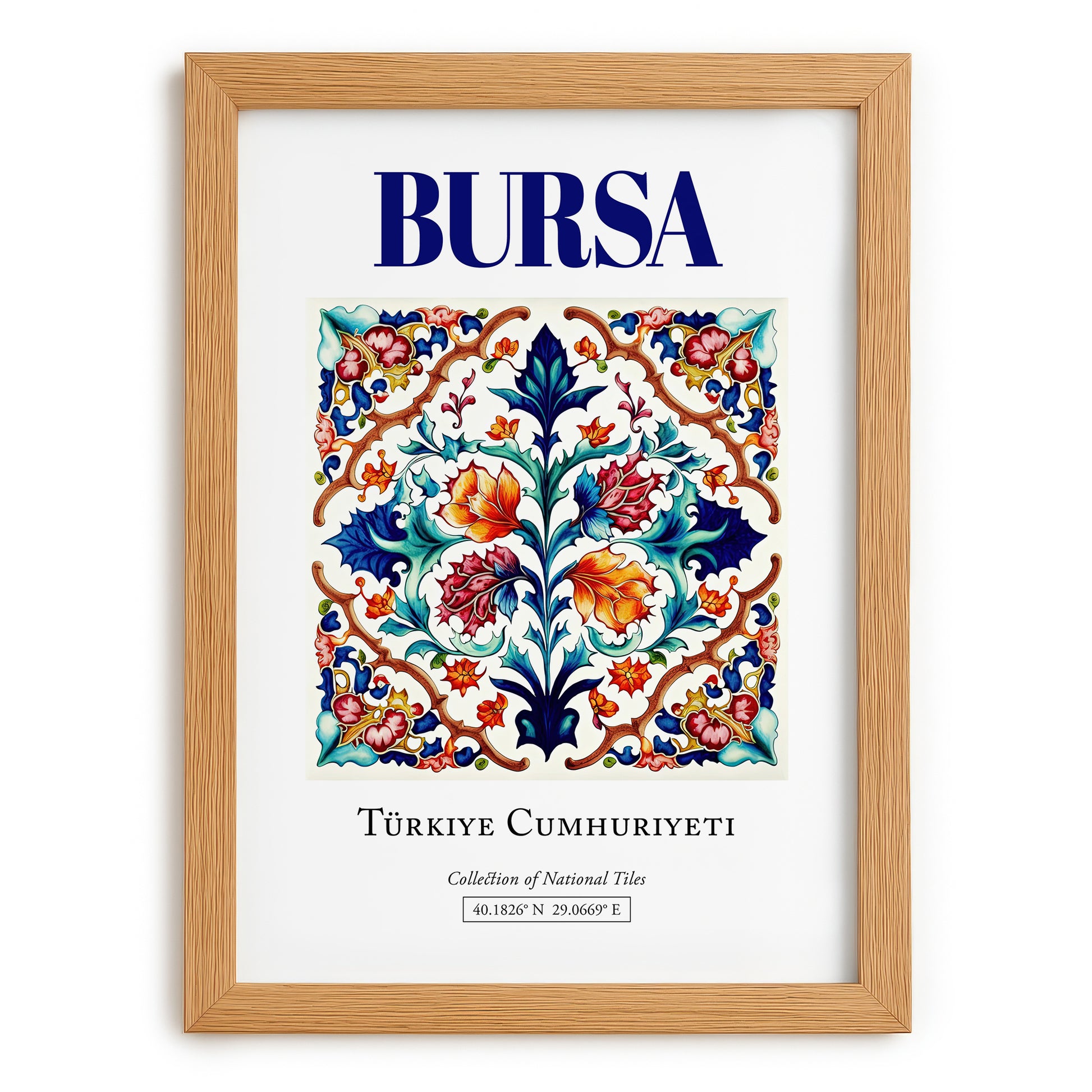 Bursa, Turkey – Dream Destination Decor, set in oak frame