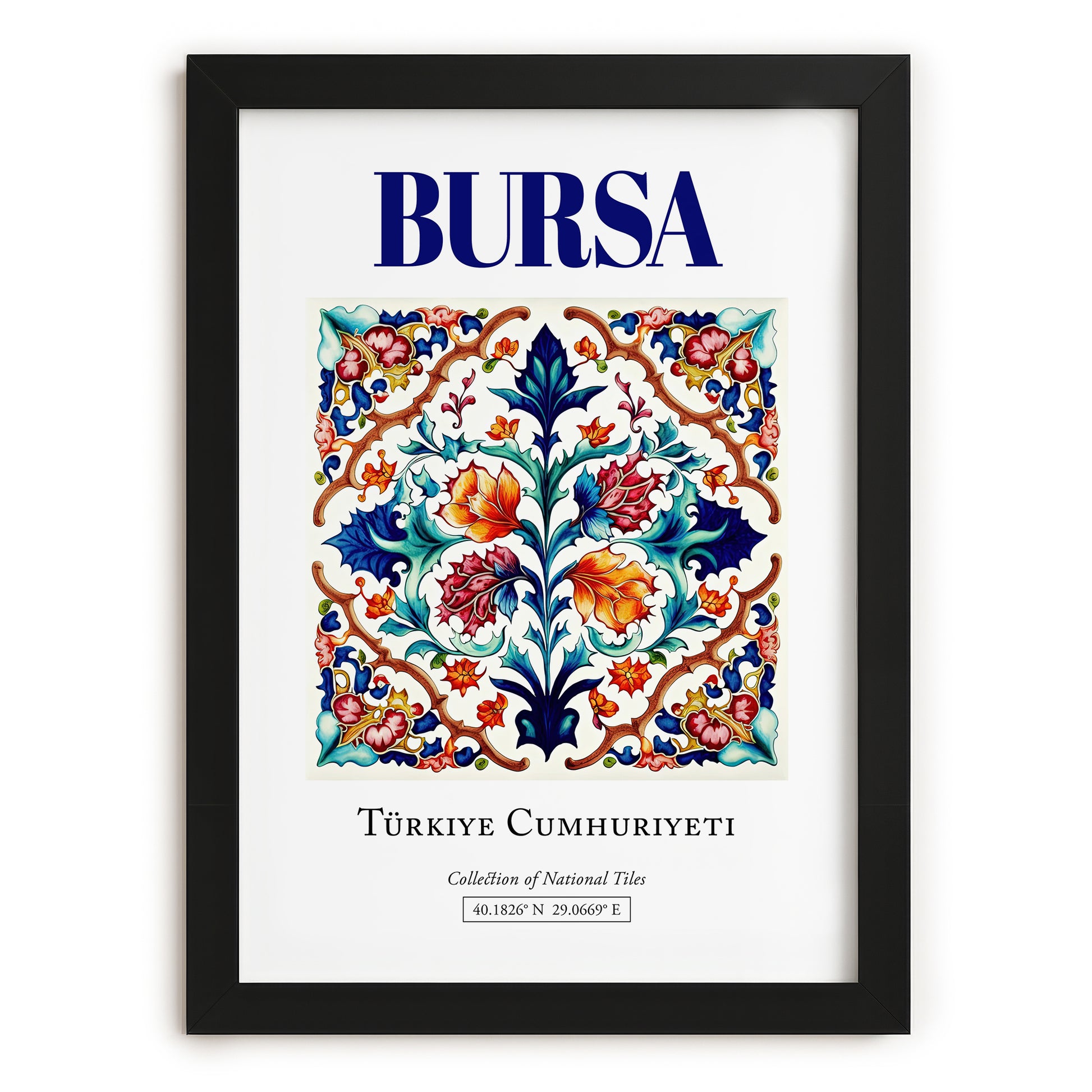 Bursa, Turkey – Dream Destination Decor, in sleek black frame