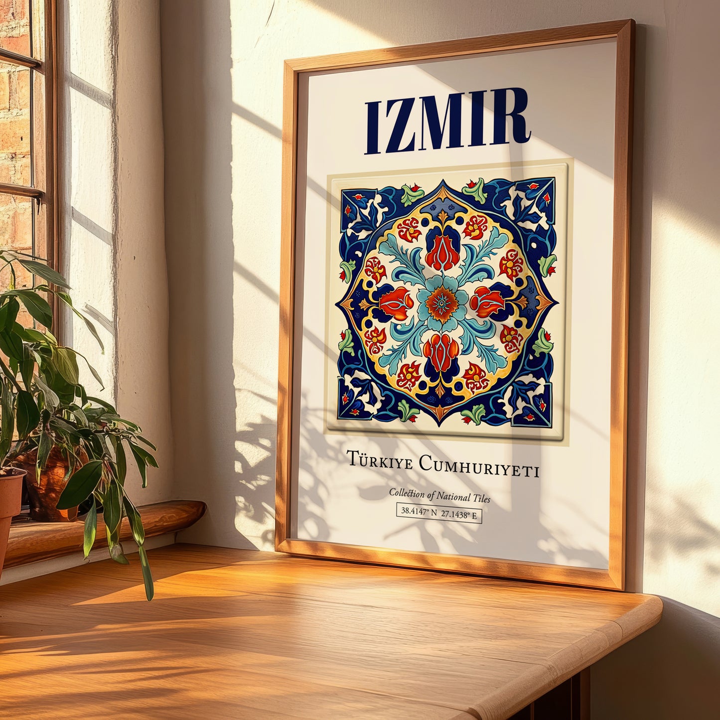 Izmir, Turkey – Tourist Destination Poster, clean layout with no caption