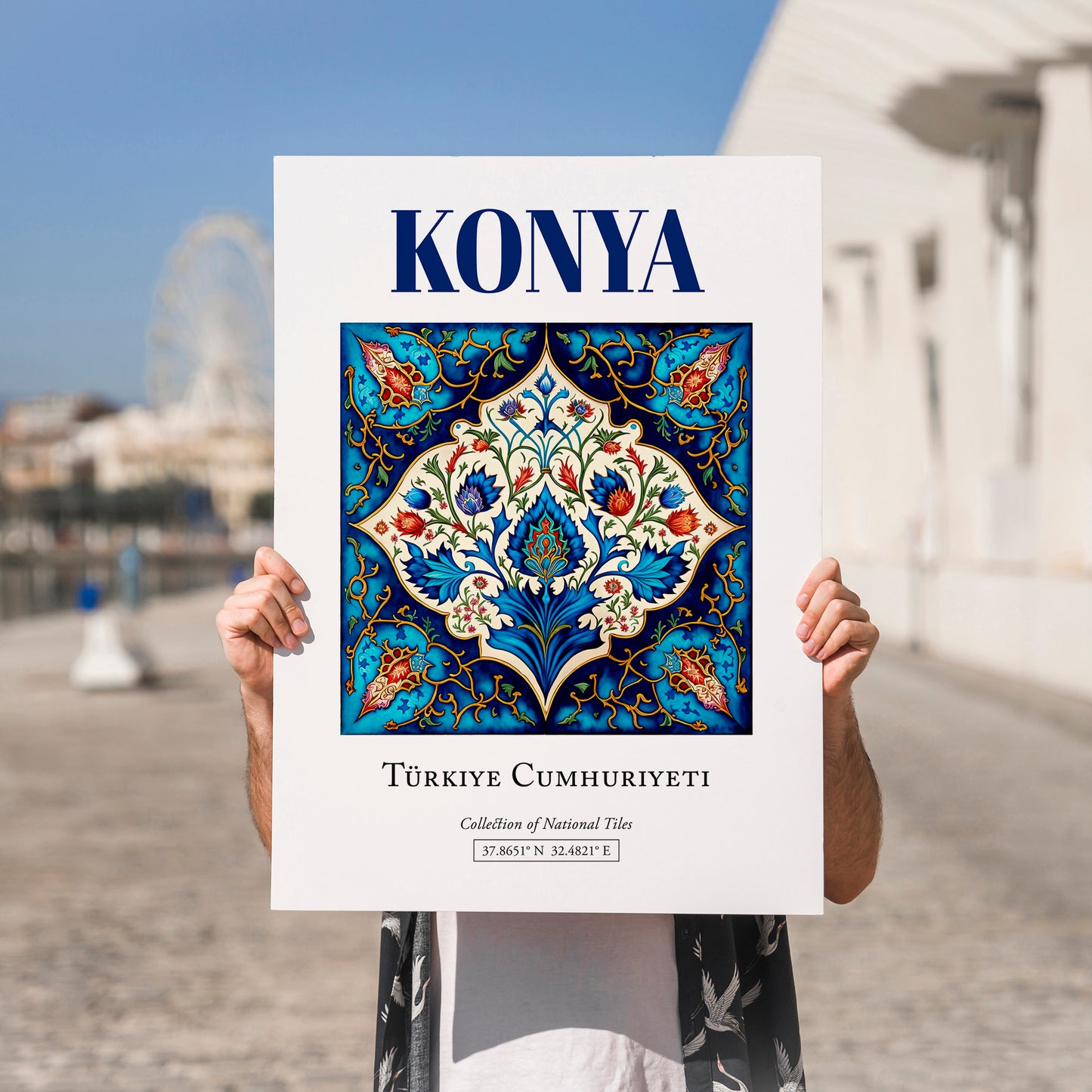 Konya, Turkey – Travel Wall Art, no-text version framed in wood