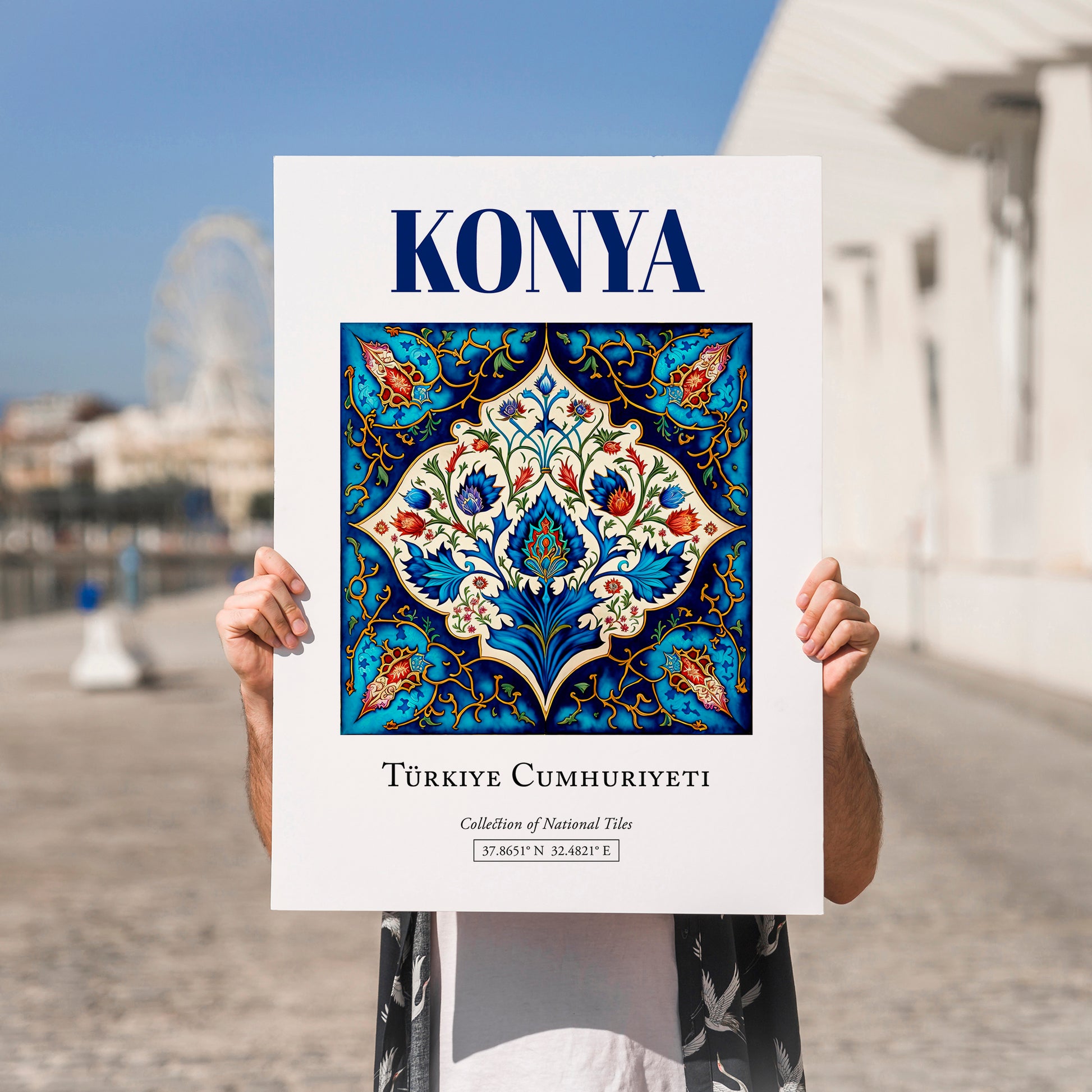 Konya, Turkey – Travel Wall Art, no-text version framed in wood