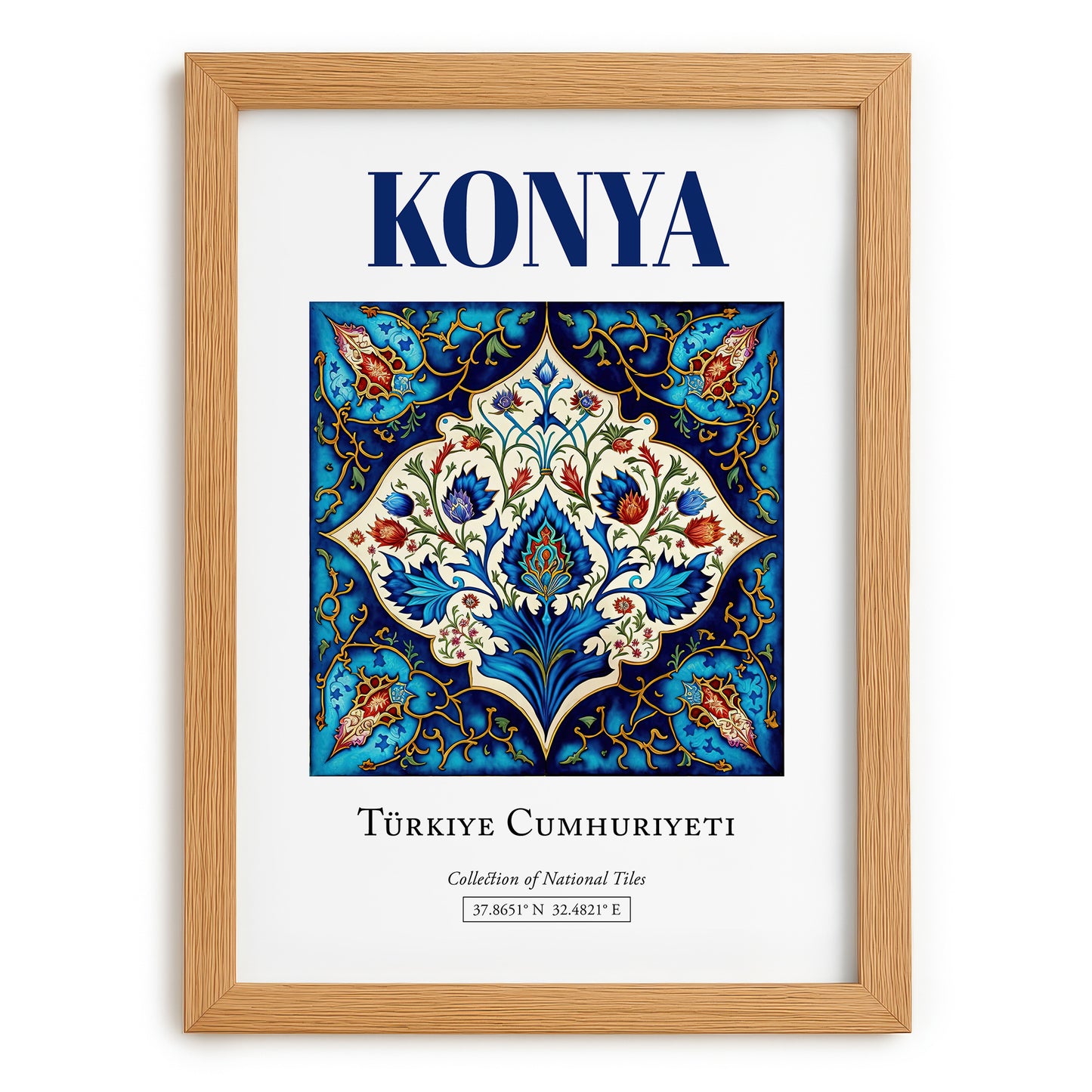 Konya, Turkey – Travel Wall Art, set in oak frame