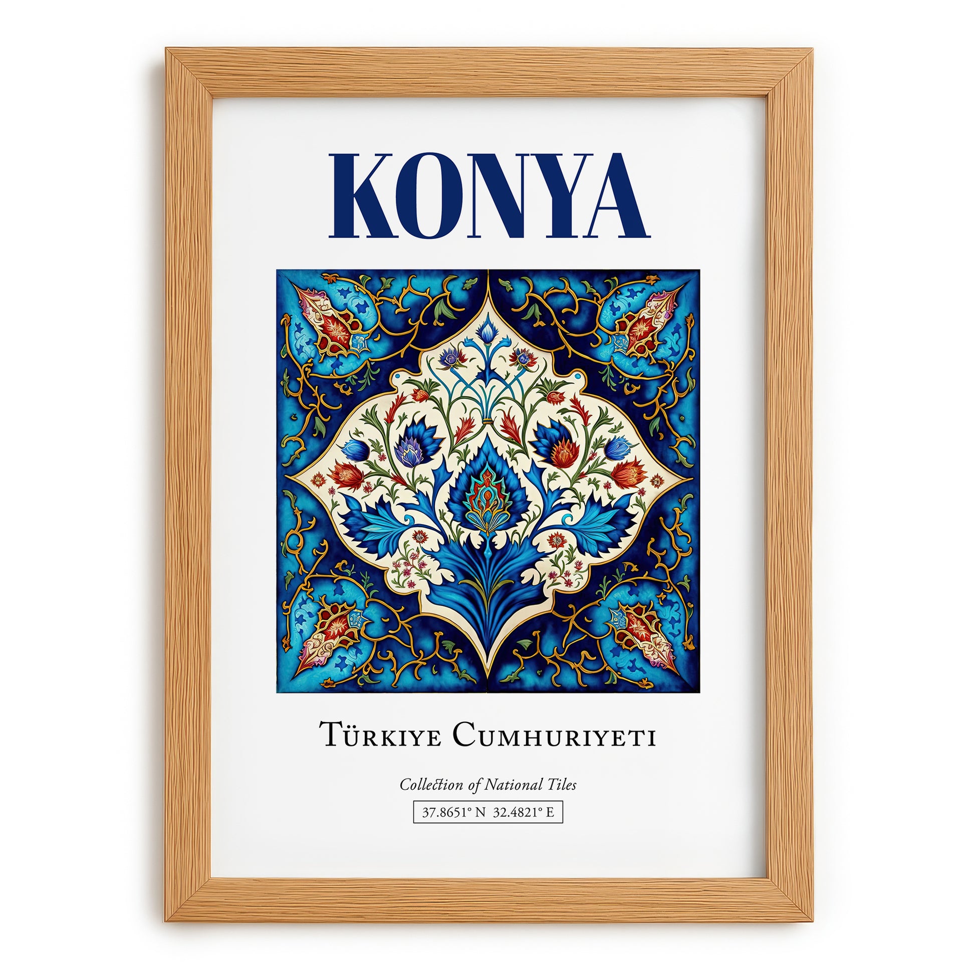 Konya, Turkey – Travel Wall Art, set in oak frame