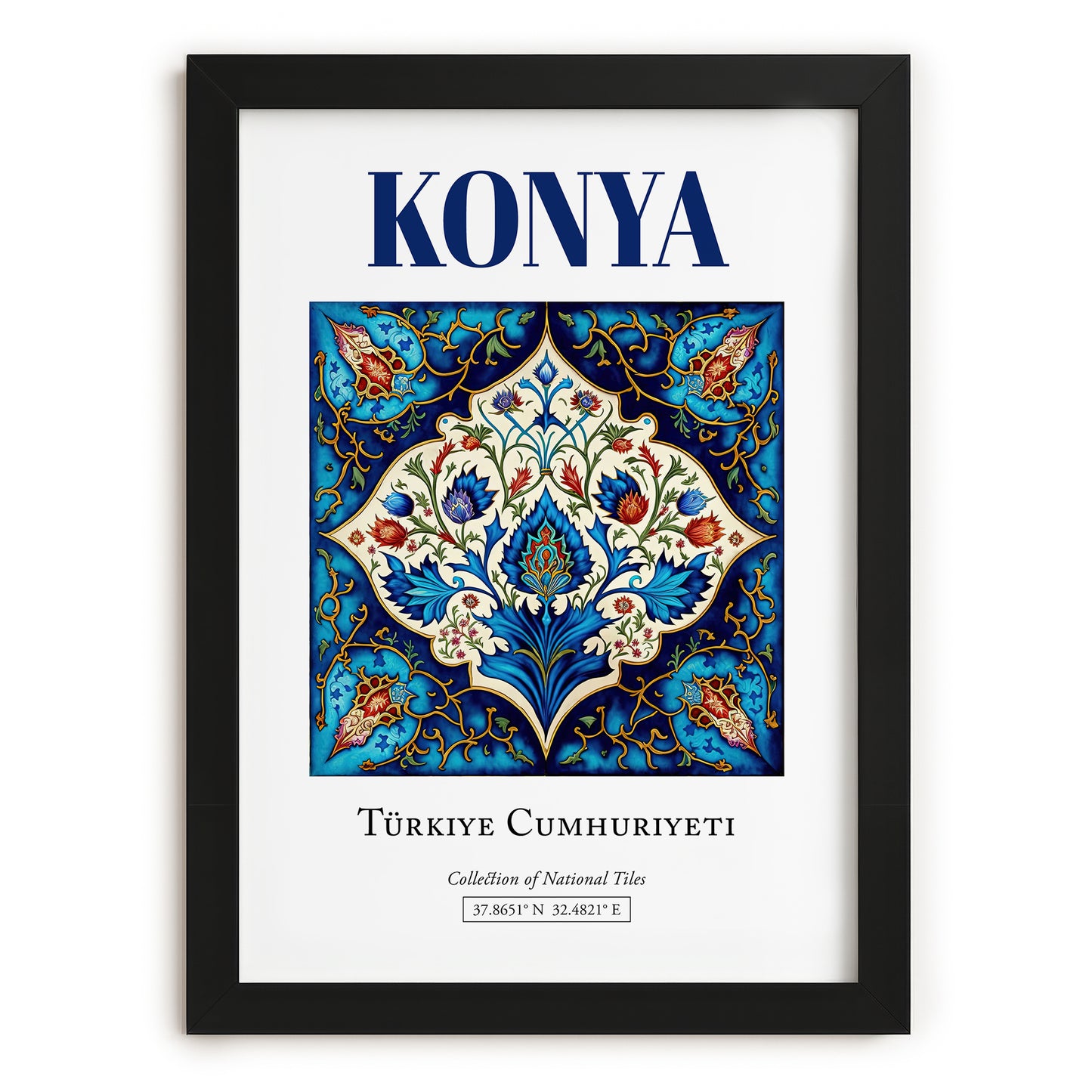 Konya, Turkey – Travel Wall Art, in sleek black frame