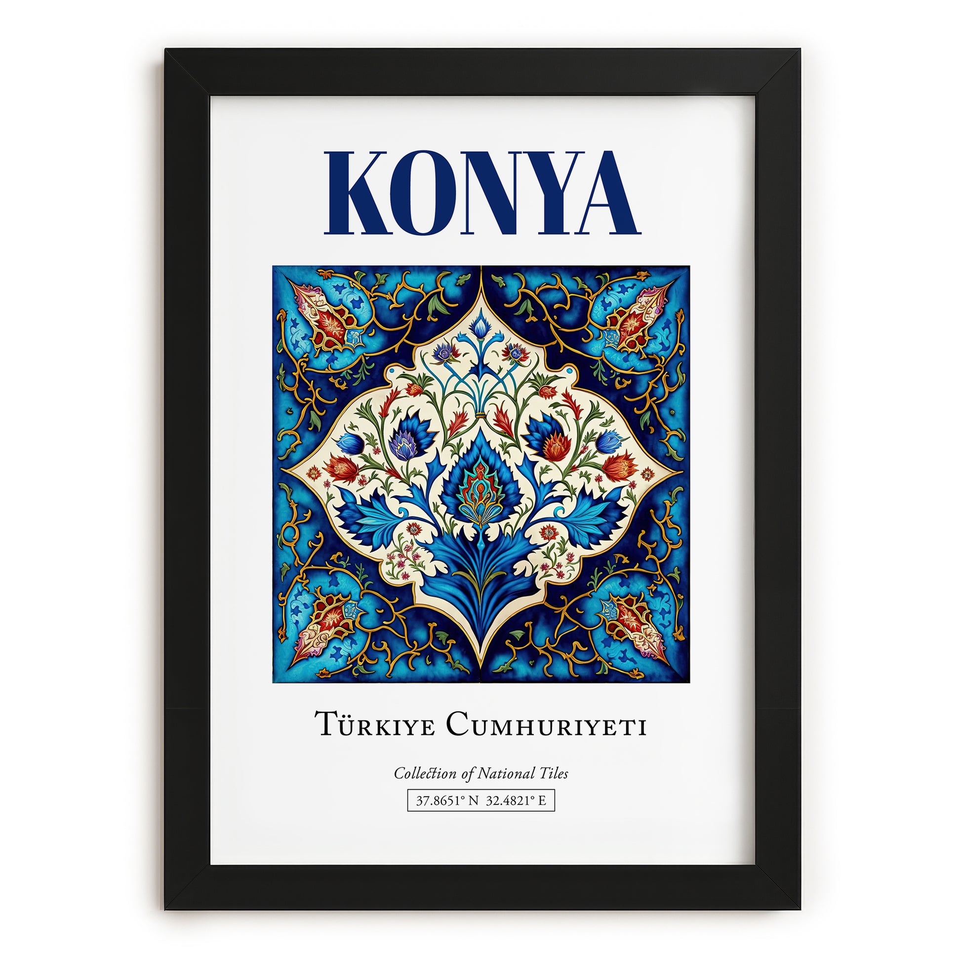 Konya, Turkey – Travel Wall Art, in sleek black frame