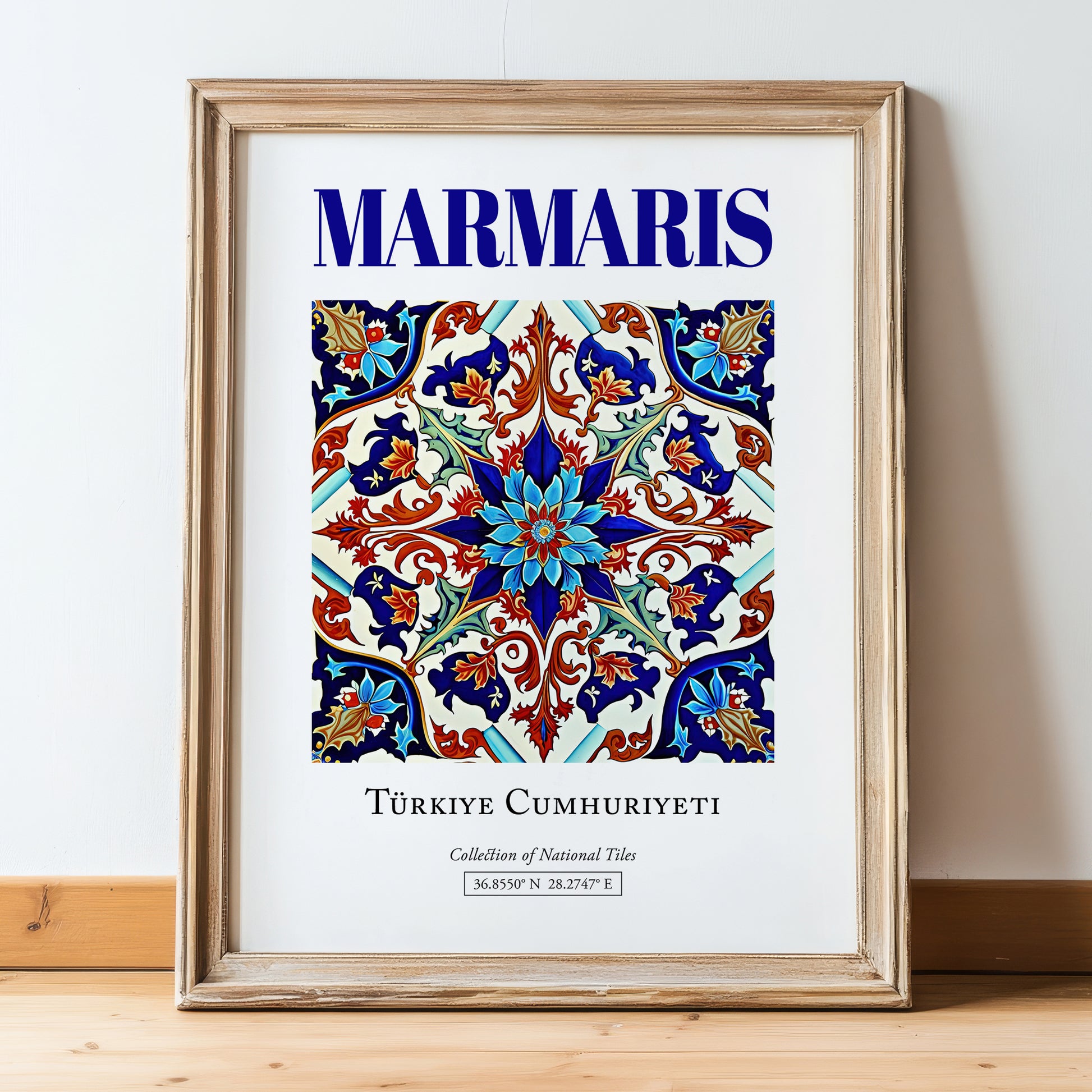 Marmaris, Turkey – Global Wall Art, in wooden frame leaning on the floor