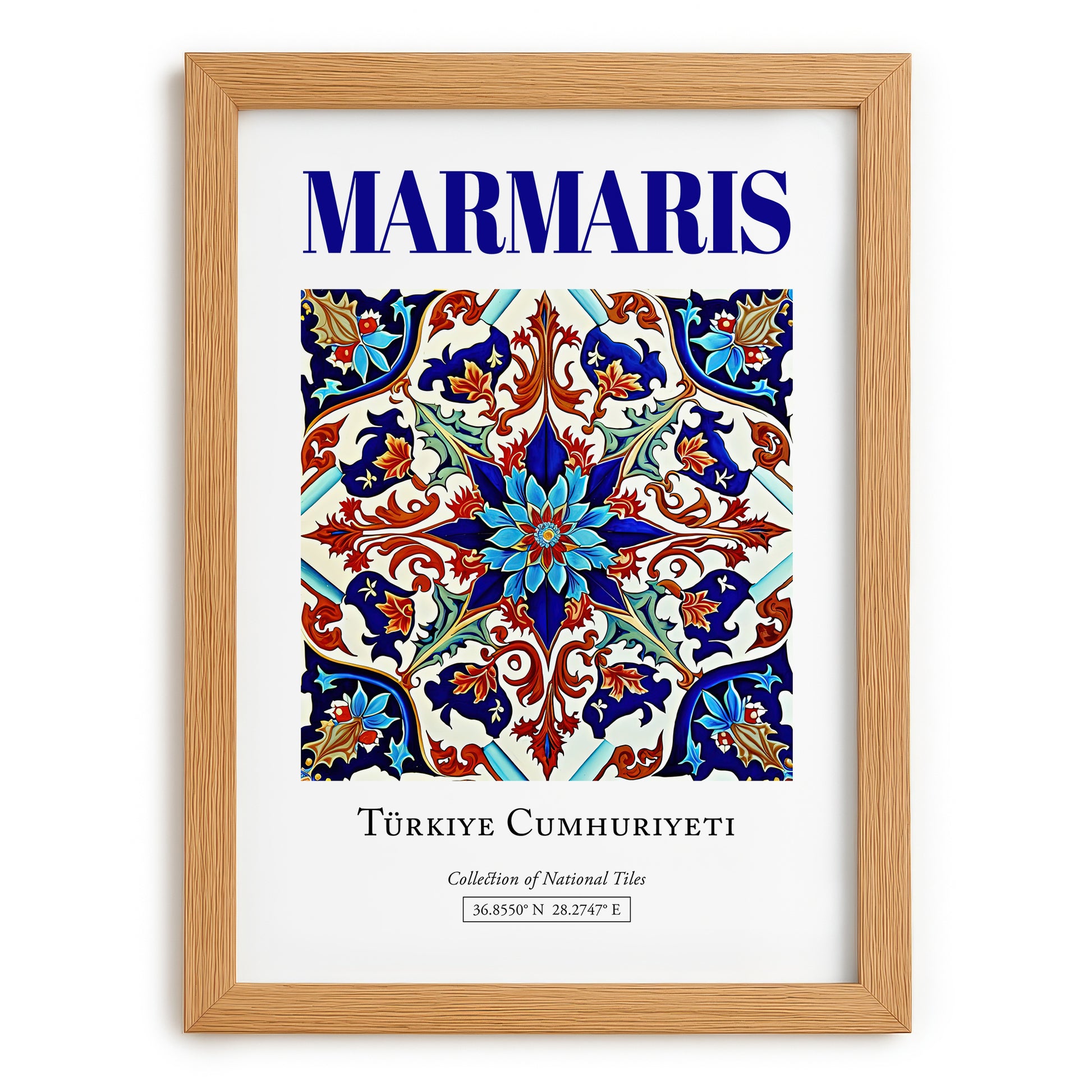 Marmaris, Turkey – Global Wall Art, set in oak frame