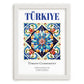 Türkiye, Turkey – Architectural Travel Art, placed in minimal white frame