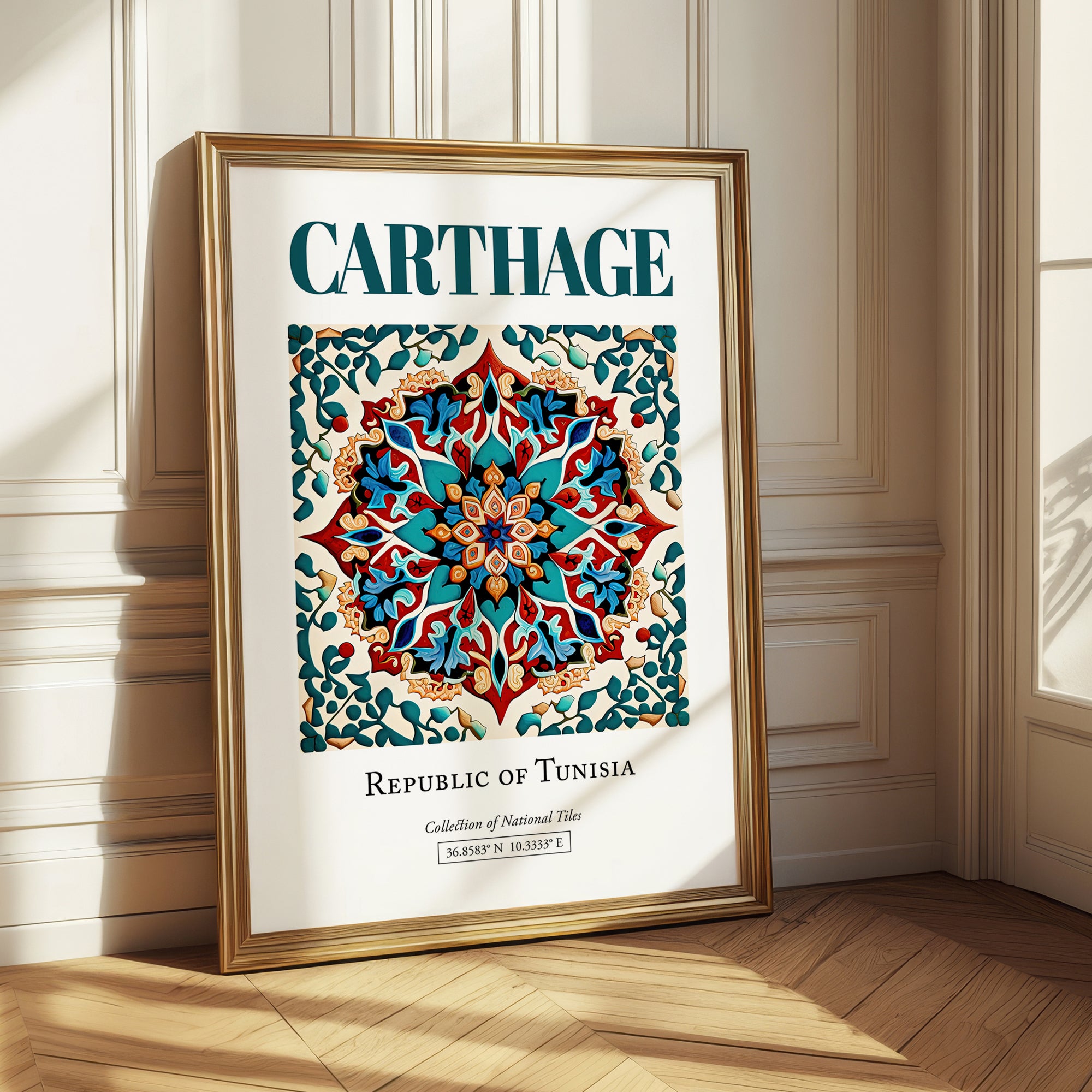 Carthage, Tunisia – Global Cities Wall Print, styled in a charming Paris street view