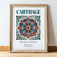 Carthage, Tunisia – Global Cities Wall Print, in wooden frame leaning on the floor