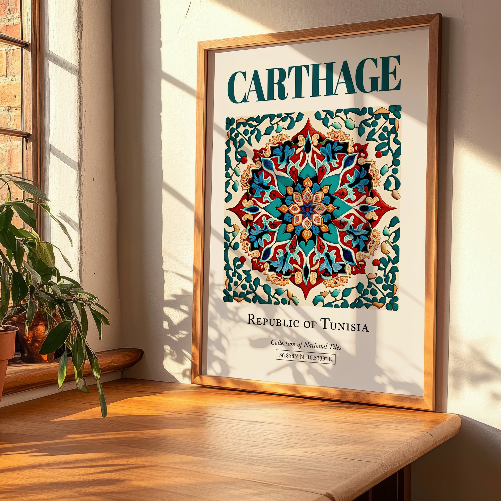 Carthage, Tunisia – Global Cities Wall Print, clean layout with no caption