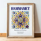 Hammamet, Tunisia – Travel Print, in wooden frame leaning on the floor
