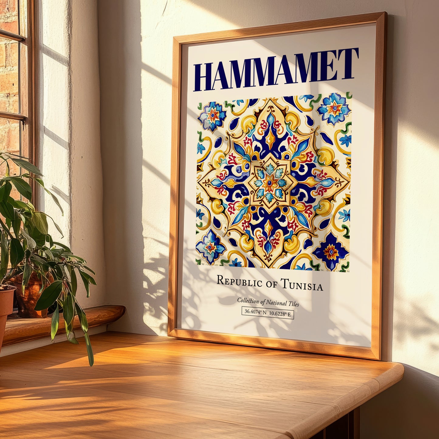 Hammamet, Tunisia – Travel Print, clean layout with no caption