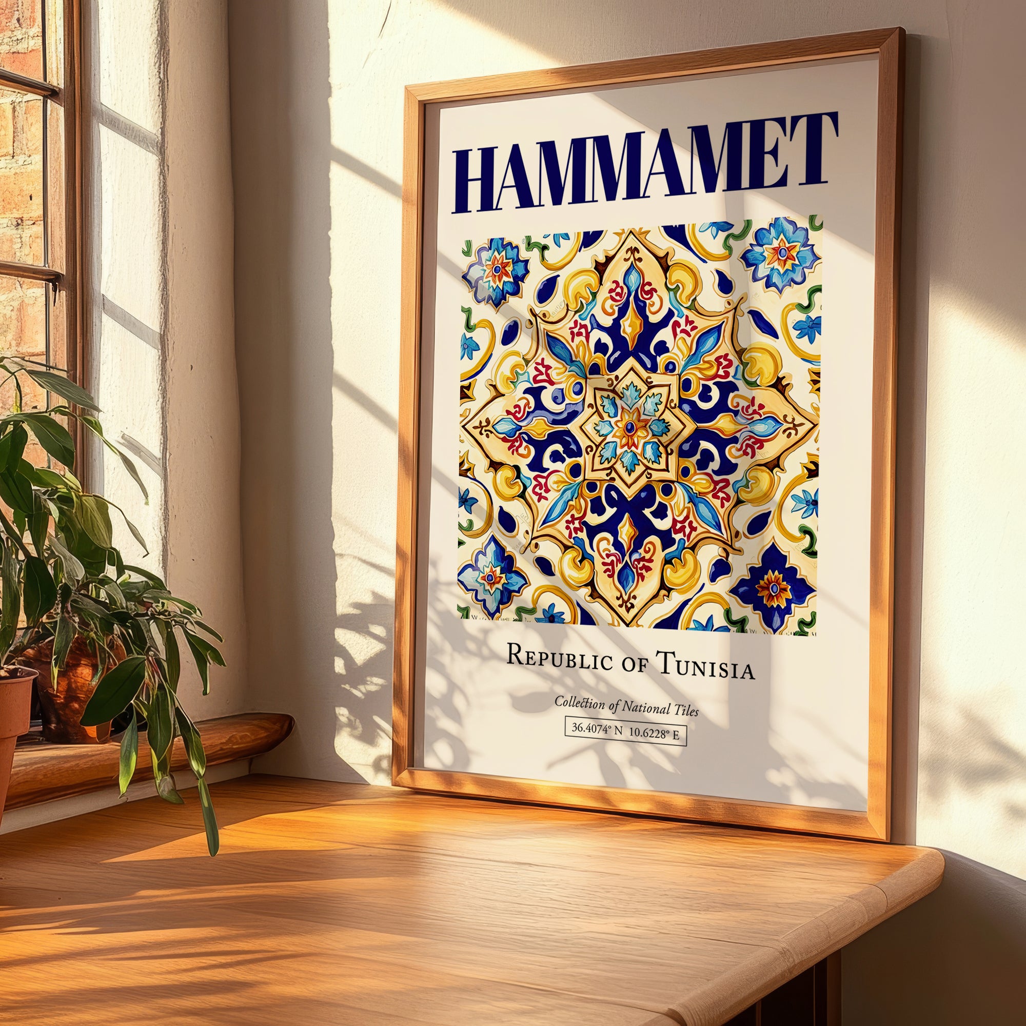 Hammamet, Tunisia – Travel Print, clean layout with no caption