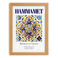Hammamet, Tunisia – Travel Print, set in oak frame