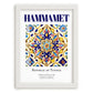 Hammamet, Tunisia – Travel Print, placed in minimal white frame