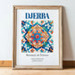 Djerba, Tunisia – Travel Print, in wooden frame leaning on the floor