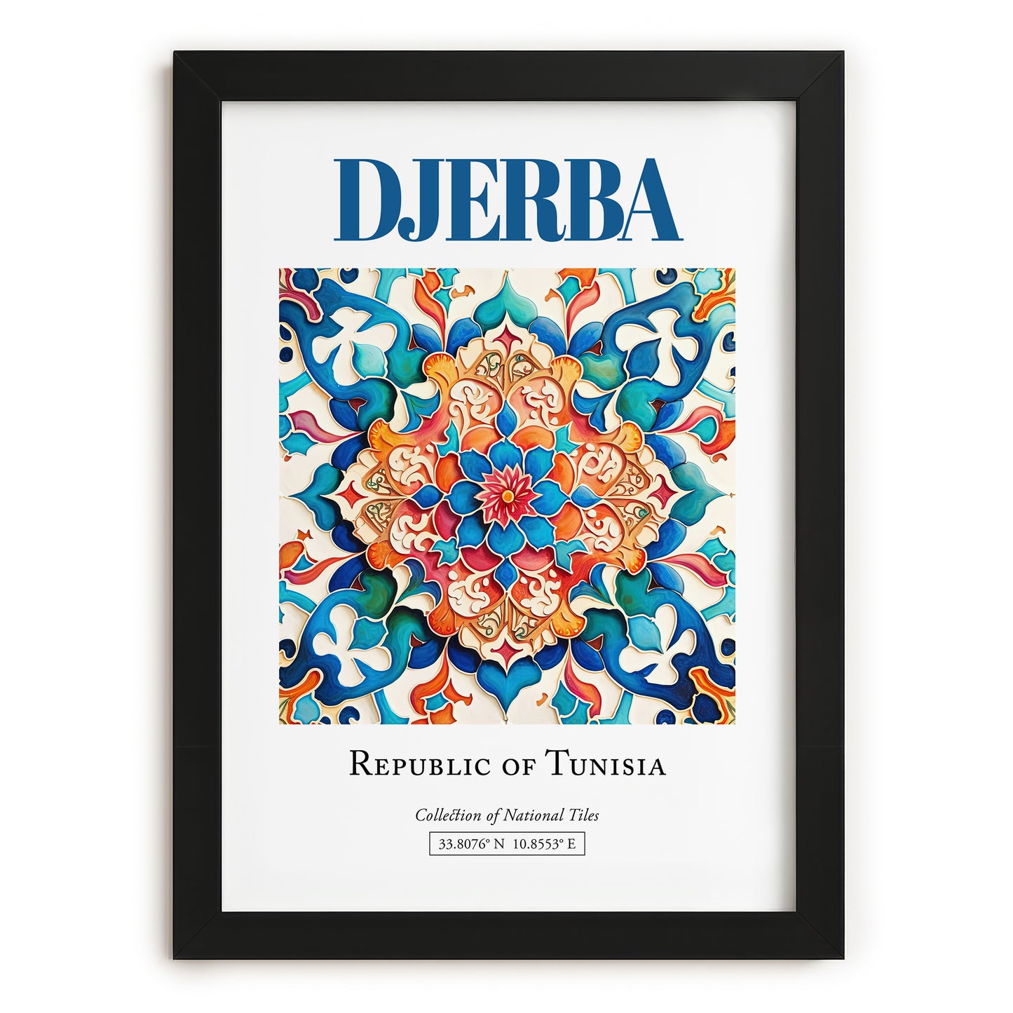 Djerba, Tunisia – Travel Print, in sleek black frame
