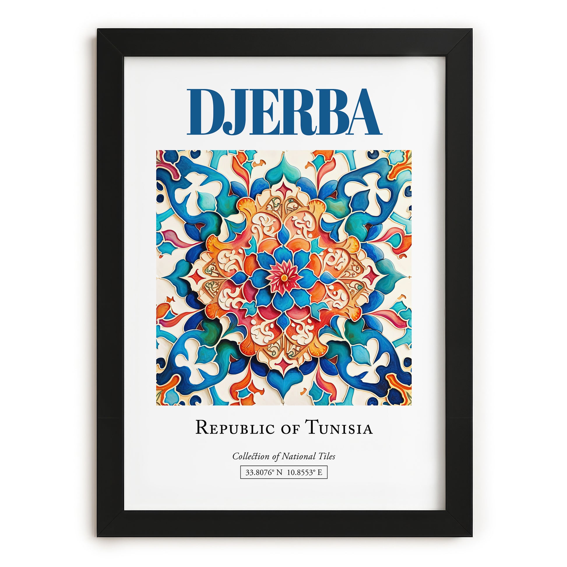 Djerba, Tunisia – Travel Print, in sleek black frame