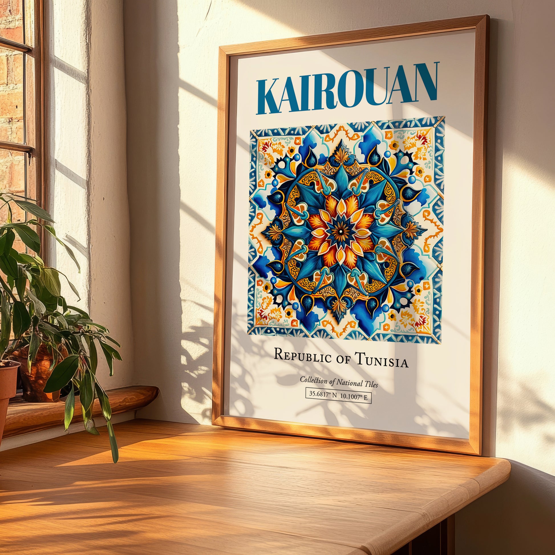 Kairouan, Tunisia – Travel Print, clean layout with no caption