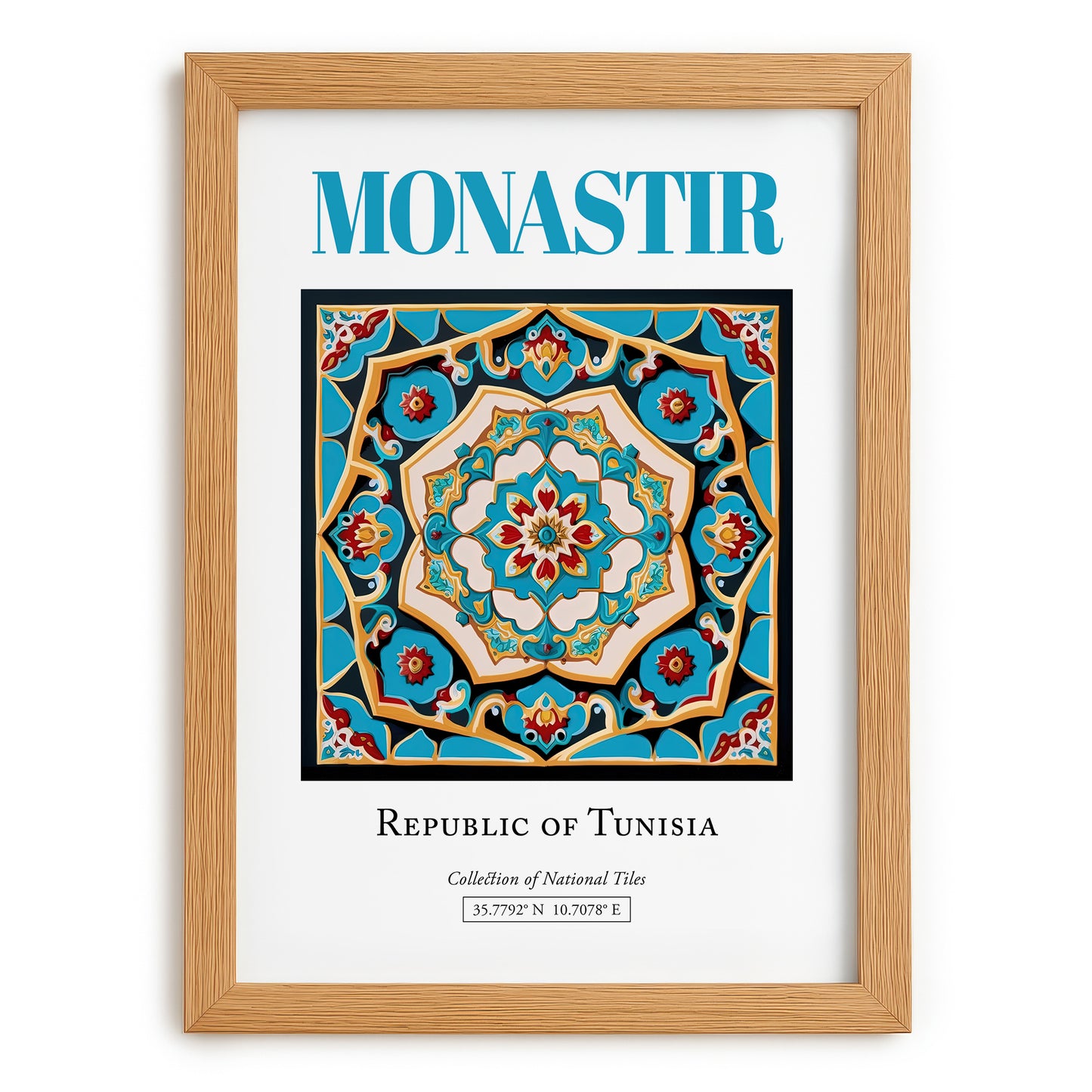 Monastir, Tunisia – Global Wall Art, set in oak frame