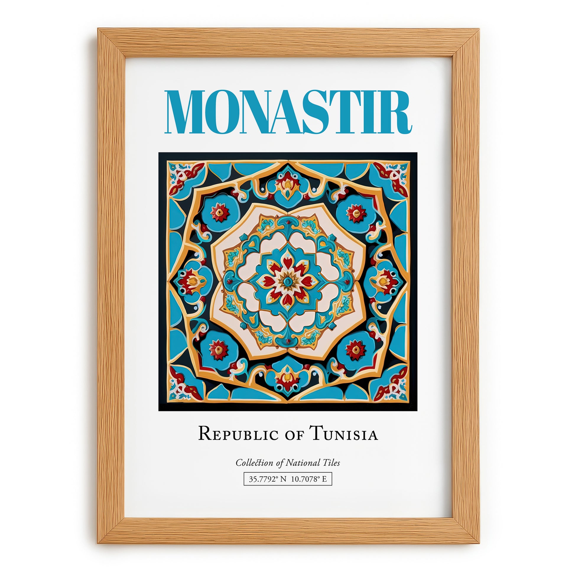 Monastir, Tunisia – Global Wall Art, set in oak frame