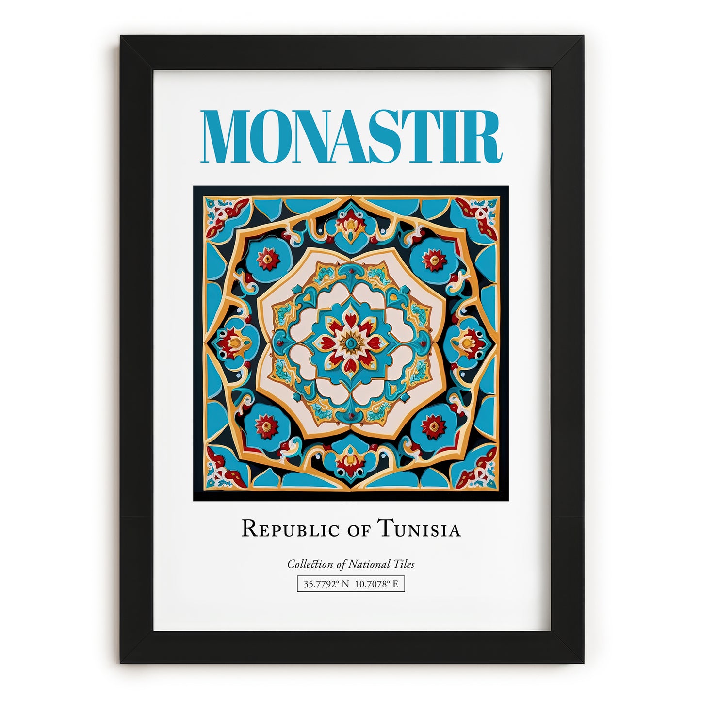 Monastir, Tunisia – Global Wall Art, in sleek black frame
