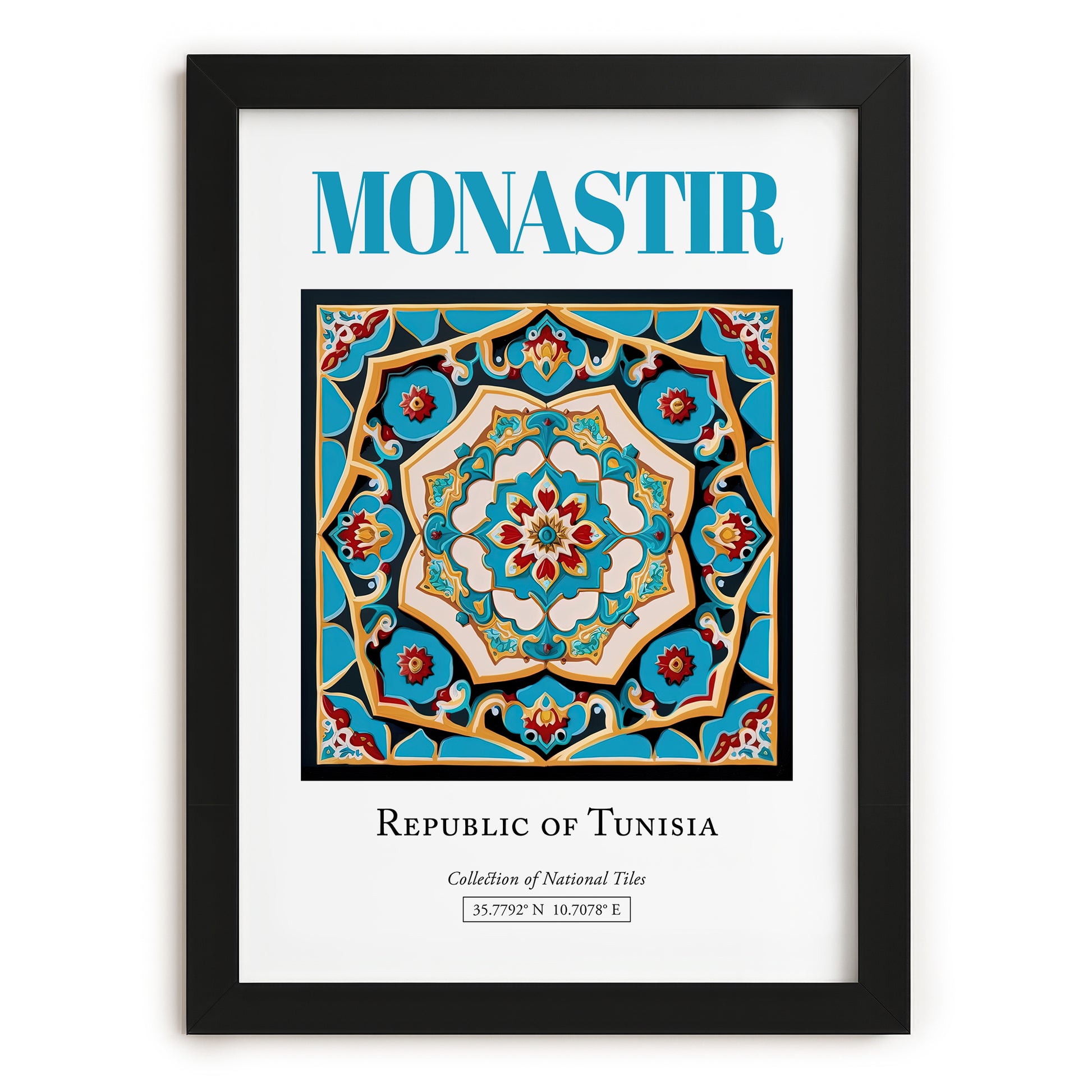 Monastir, Tunisia – Global Wall Art, in sleek black frame