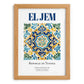 El Jem, Tunisia – Travel Poster, set in oak frame