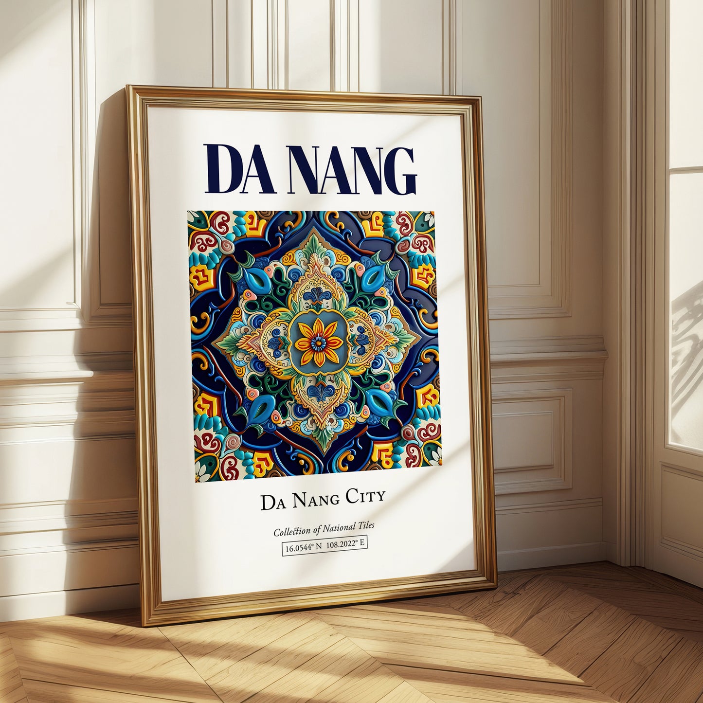 Da Nang, Vietnam – Travel Print, styled in a charming Paris street view
