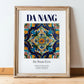 Da Nang, Vietnam – Travel Print, in wooden frame leaning on the floor