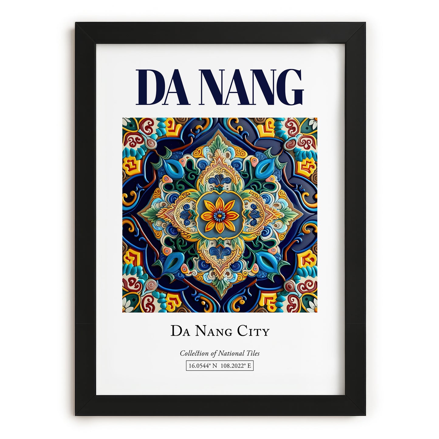 Da Nang, Vietnam – Travel Print, in sleek black frame