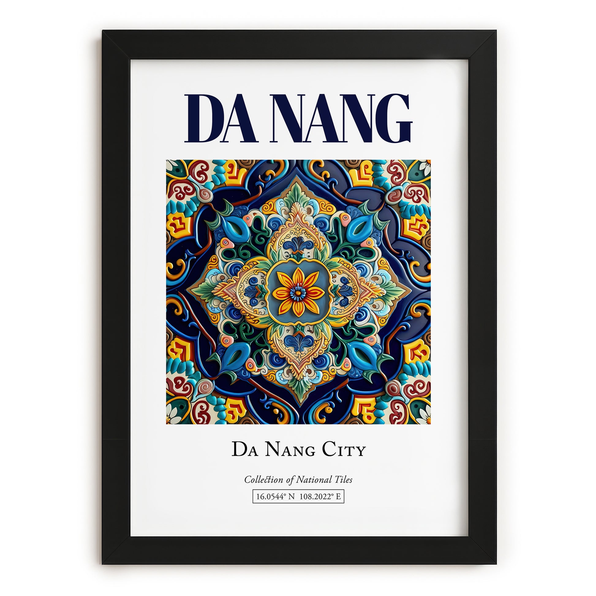 Da Nang, Vietnam – Travel Print, in sleek black frame